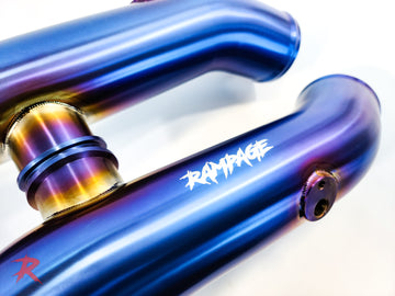 Rampage 3" Titanium Upper Charge Piping - R35 GT-R - 0