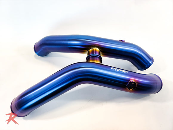 Rampage 3" Titanium Upper Charge Piping - R35 GT-R