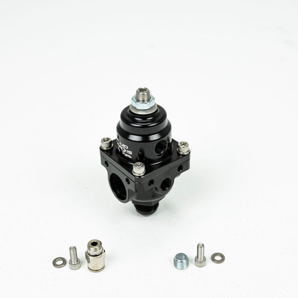 Fluidworks 1-10 gpm Fuel Pressure Regulator 35-70 psi 180 Degree Fittings