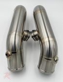 Rampage Big-Intake Titanium Upper Charge Pipes - R35 GT-R-1
