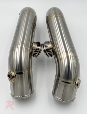 Rampage Big-Intake Titanium Upper Charge Pipes - R35 GT-R