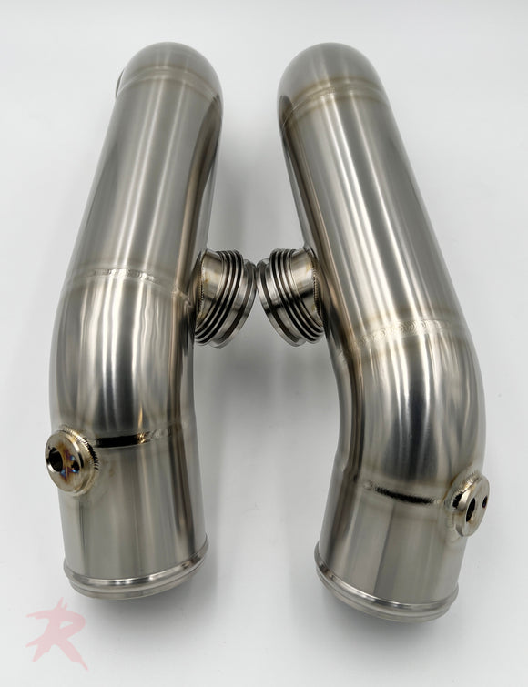 Rampage Big-Intake Titanium Upper Charge Pipes - R35 GT-R