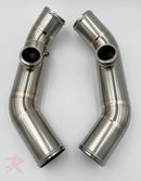 Rampage Big-Intake Titanium Upper Charge Pipes - R35 GT-R-6