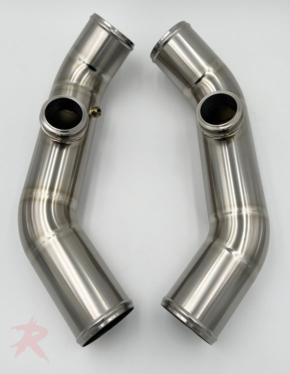 Rampage Big-Intake Titanium Upper Charge Pipes - R35 GT-R