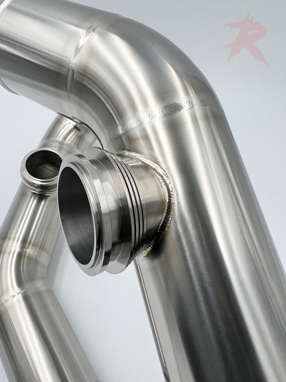 Rampage Big-Intake Titanium Upper Charge Pipes - R35 GT-R