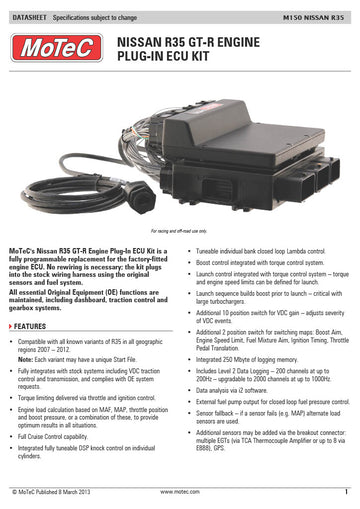 Digital Download: R35 GTR MOTEC M150 PDF