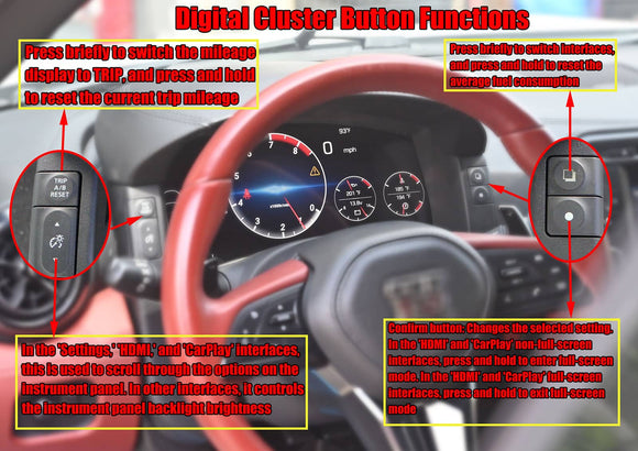 SBD HD Digital Dash user instructions page 1