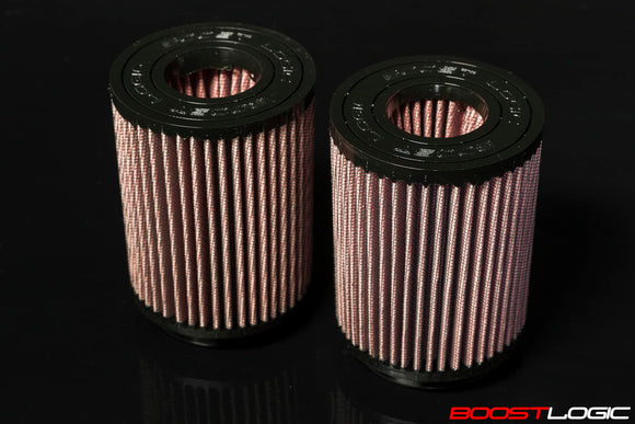 Boost Logic High Flow Air Filters with Dual Cone Inlet (Pair of 2 Filters)