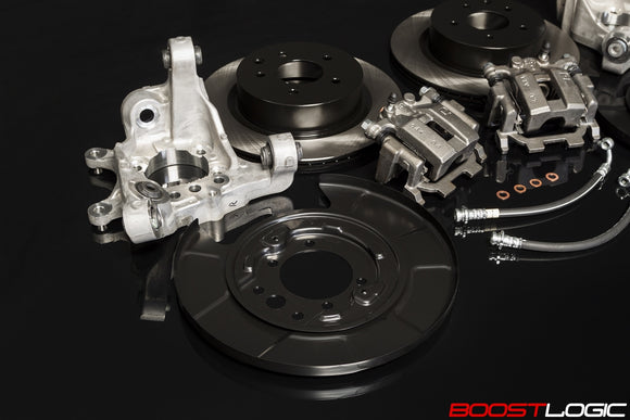 Boost Logic R35 GT-R Street Rear Brake Conversion with Knuckle