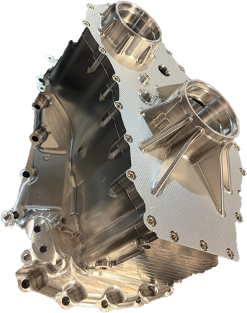 Billet GR6 R35 GTR front case - side view