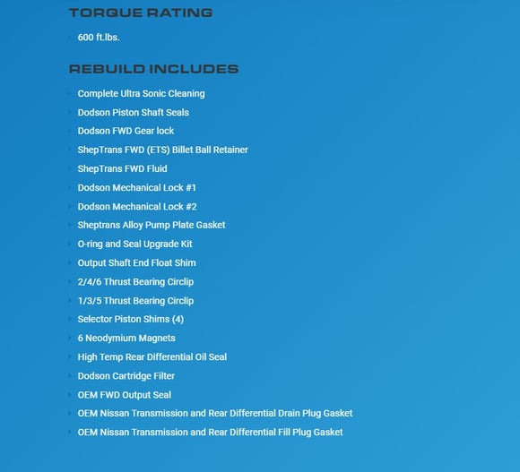 SHEPTRANS STAGE 1 TRANSMISSION REBUILD – NISSAN GT-R R35